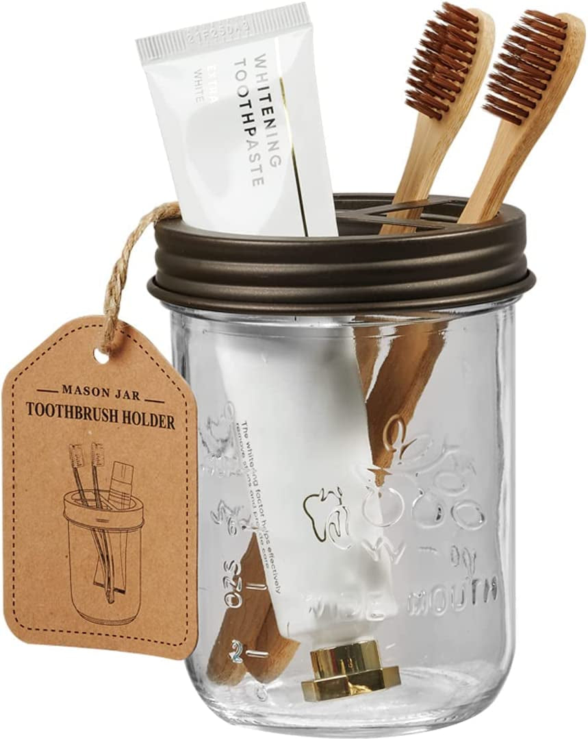 Mason Jar Bathroom Accessories Set(4 Pack)