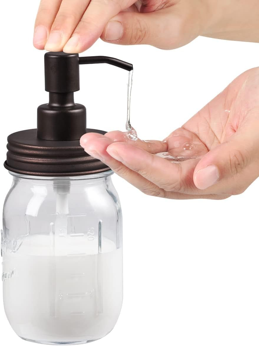 Mason Jar Bathroom Accessories Set(4 Pack)