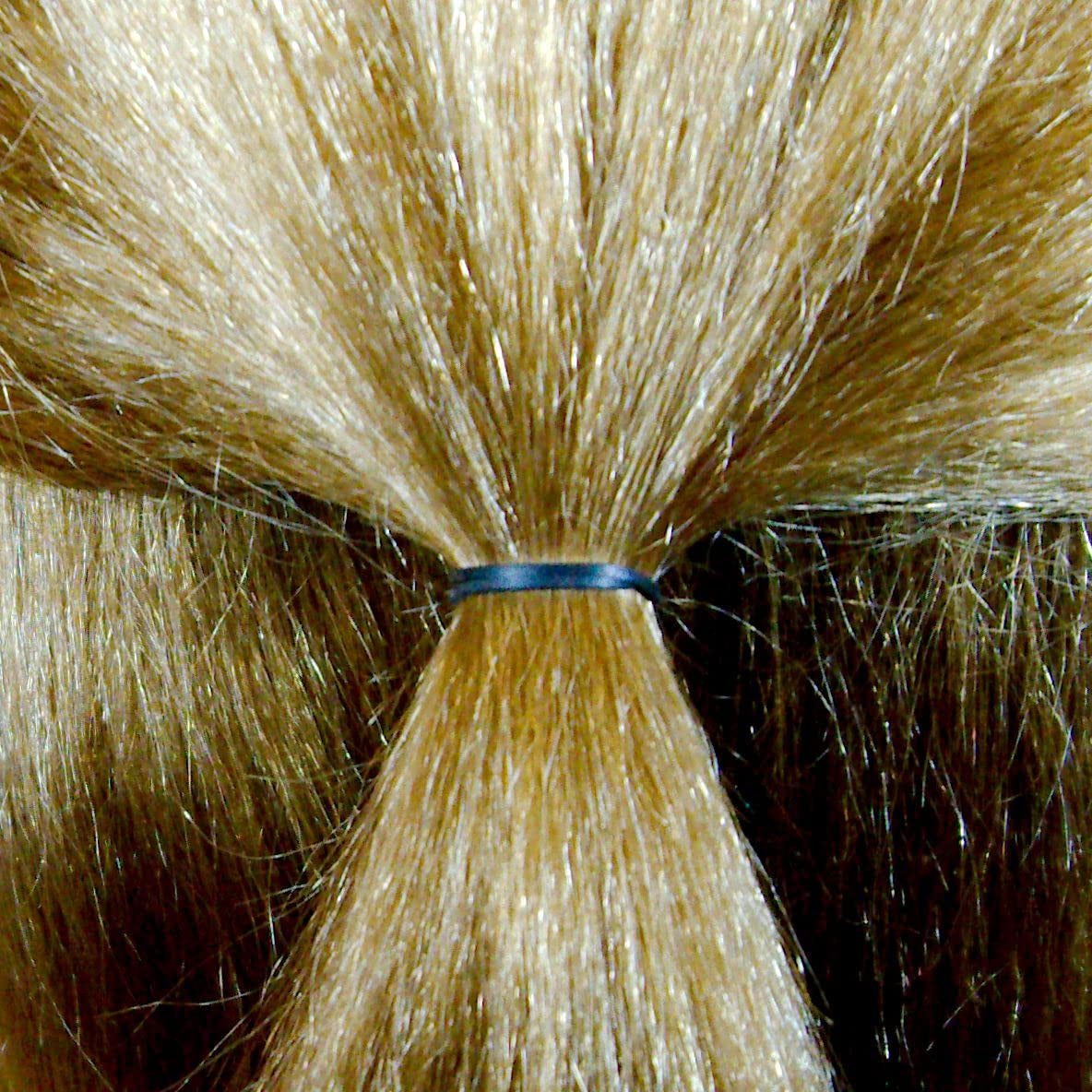 Amelia Beauty 500 Count Small Rubber Bands for Hair – ½" Black- Made in USA - Recloseable Container - Mini Hair Elastics for Braids, Ponytails, Cornrows & Twists – Strong Hold Ponytail Holders