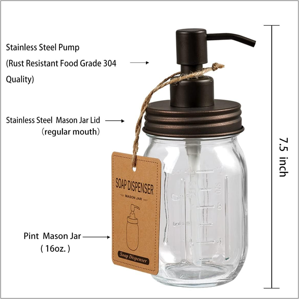 Mason Jar Bathroom Accessories Set(4 Pack)